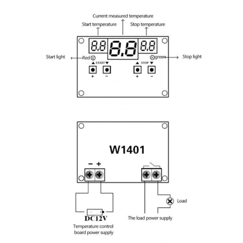 W1401 12V Dijital Sıcaklık Kontrol Cihazı-3