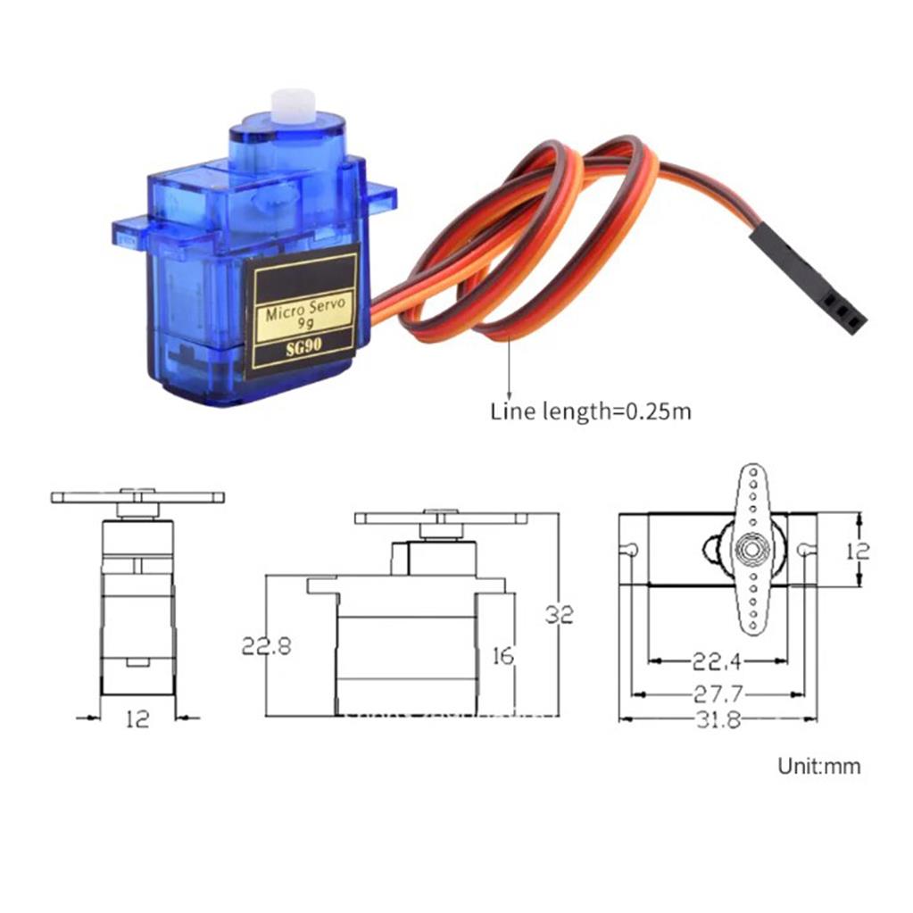 Tower Pro SG90 9gr Micro Servo Motor(360 Derece)-2