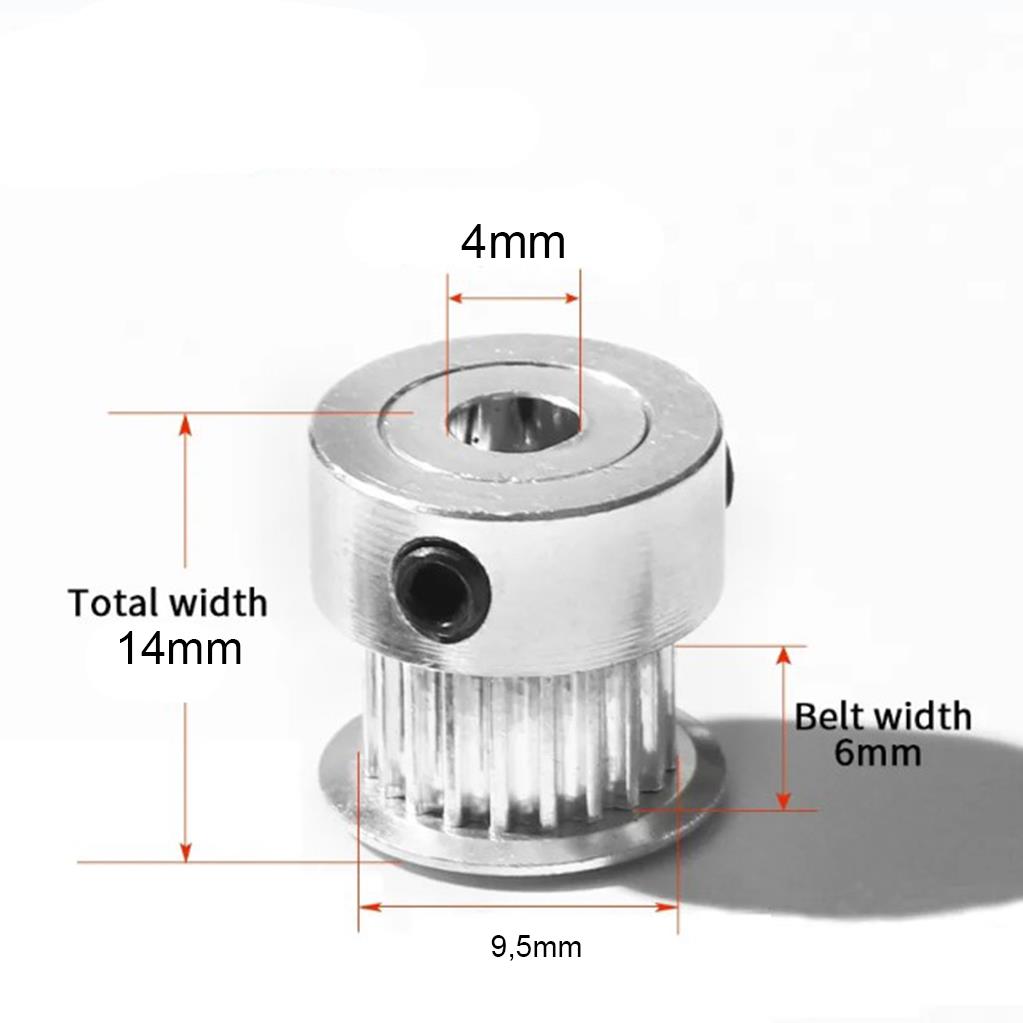 20 Diş Gt2 Kasnak 4mm Şaft Çapı(6mm Kayış İçin)-1