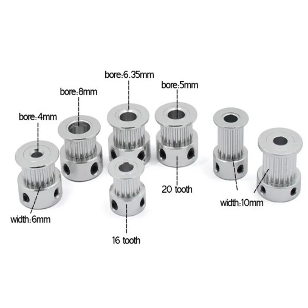 20 Diş Gt2 Kasnak 4mm Şaft Çapı(6mm Kayış İçin)-3