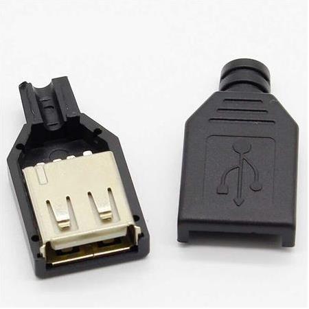 USB A Dişi Soket Lehimlenebilir Kapaklı Model(IC-265F)