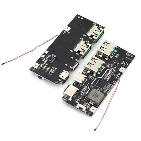 Çift USB 5V 22.5W Led'li Micro-Type-C Girişli Powerbank Hızlı Şarj Modülü