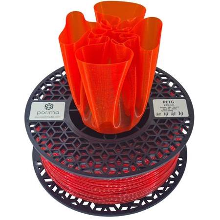 Porima  PETG TRANSPARAN 1.75mm Neon Turuncu Filament 1 Kg
