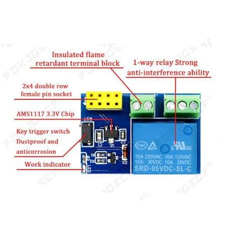 ESP8266 için 5V Kablosuz Röle Modülü