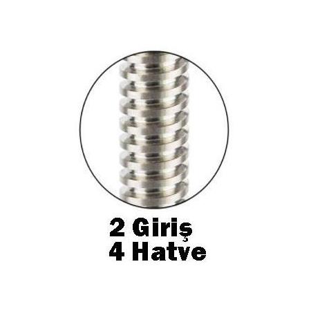 T8 4 Hatve Trapez Mil+Somun(500mm)