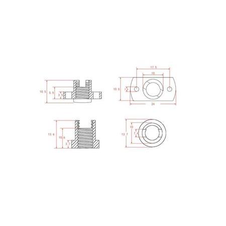 Creality Ender 3 Yaylı Pirinç Somun( 8 Hatve)