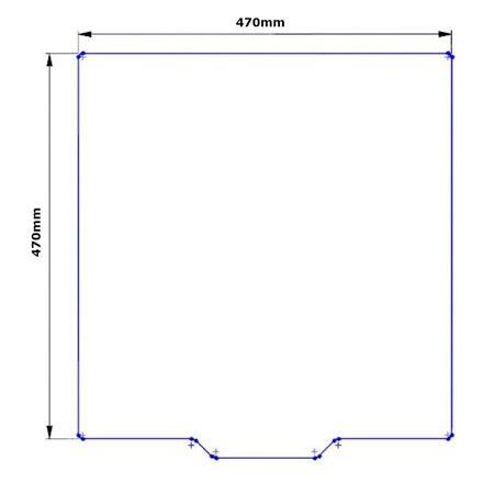 470x470 Cr10 Max Yay Çeliği Tabla+Yapışkanlı Manyetik Levha (0.5mm)