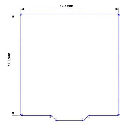 220x220 Yay Çeliği Tabla+Yapışkanlı Manyetik Levha (0.5mm)