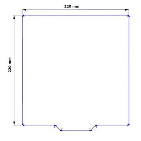 220x220 Yay Çeliği Tabla+Yapışkanlı Manyetik Levha (0.5mm)