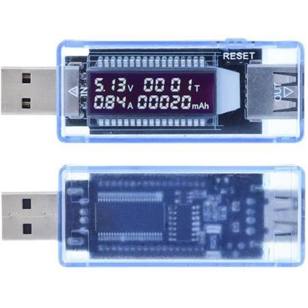 Keweısı KWS-V20 Led Ekranlı Usb Voltmetre Ampermetre Usb Sarj ve Kapasite Cihazı(3-9V 0-3A)