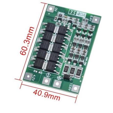 3S 40A BMS 12.6V 18650 Lityum LiPo Pil Şarj Koruma Modülü