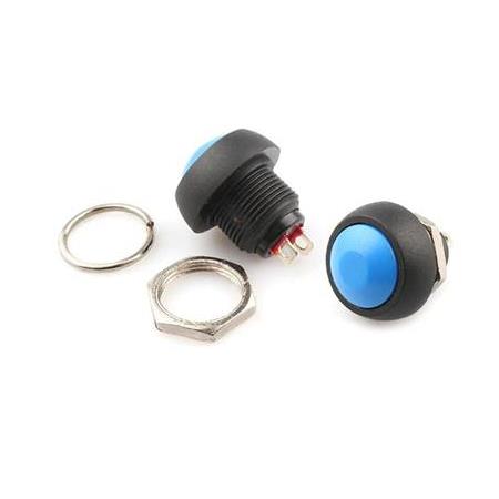 PBS33B 12mm Yuvarlak Push Buton Mavi IC-184
