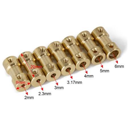 2.3x3.17mm Mini Dc Motor Sabit Pirinç Kaplin