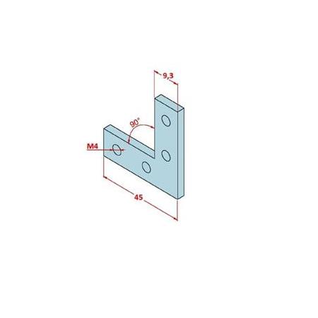 20x20  Sigma 90° Bağlantı Parçası(6 Kanal)