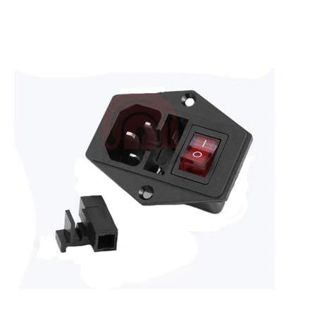 15A Kulaklı Işıklı Anahtarlı Erkek Power Güç Soketi