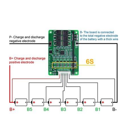 Kablolu Soketli 6S 20A BMS 25.2V 18650 Lityum-LiPo Pil Şarj Koruma Modülü-Termistörlü