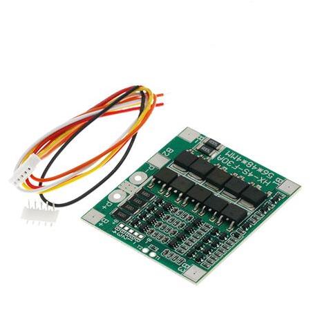Kablolu Soketli 4S 30A BMS 14.8V 18650 Lityum-LiPo Pil Şarj Koruma Modülü