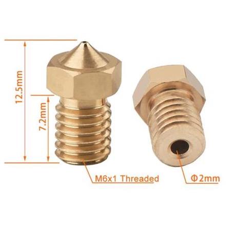 0.3 mm V6 Pirinç Nozzle