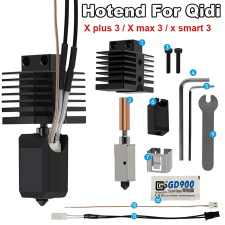 Qidi Tech X Plus 3-X Max 3-X Smart Yükseltilmiş Hotend Kiti
