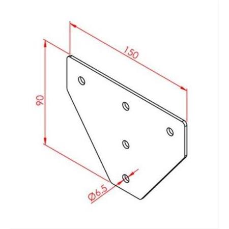 30x30 Sigma Profil 3 Yönlü Köşe Bağlantı Sacı