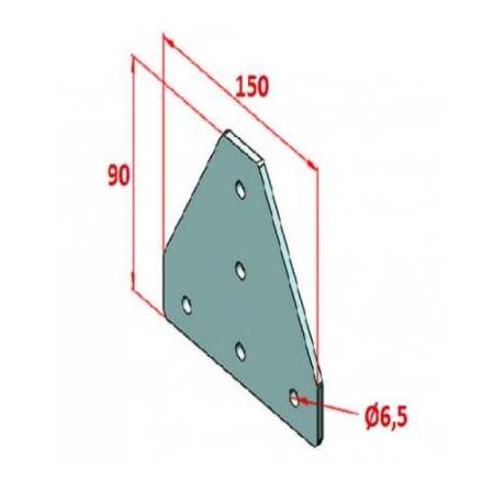 30x30 Sigma Profil 3 Yönlü Köşe Bağlantı Sacı