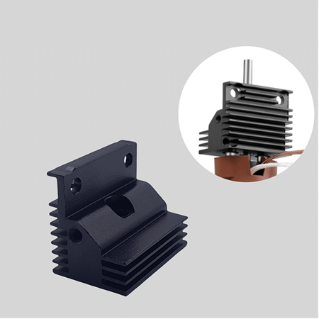 Creality K1C-K1-K1 Max Alüminyum Soğutucu Blok Heatsink-Unicorn Nozzle Uyumlu Yeni Versiyon-Siyah