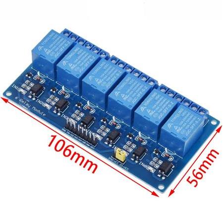 6 Kanallı 5V Röle Kartı