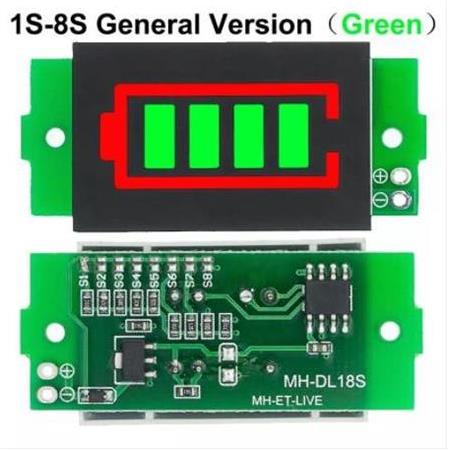 1S Lityum Batarya Kapasite Göstergesi Modülü(Yeşil)