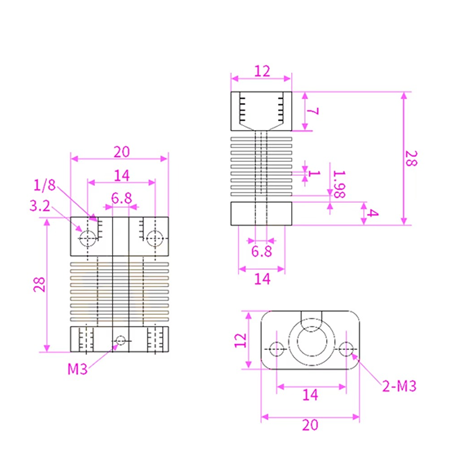 Creality Ender 3 Pro-V2 Alüminyum Soğutucu Gövde