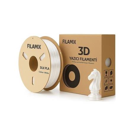 Filamix Silk PLA Filament 1.75mm 1Kg-Beyaz