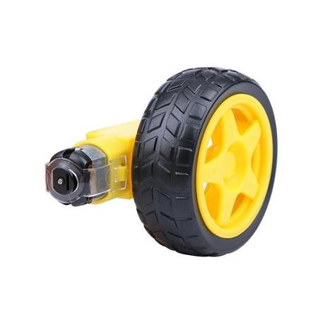 6 V 250 RPM Motor ve Tekerlek Seti