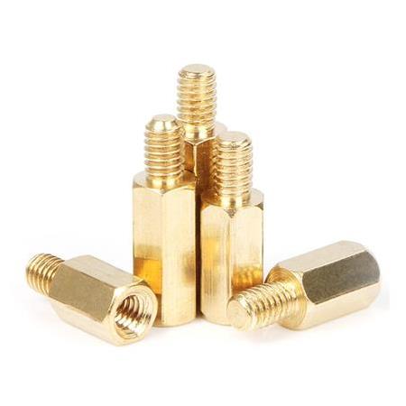 M3x10mm Pirinç Dişi-Erkek Elektronik Kart Yükseltici-Aralayıcı-Spacer-Distans(Standoff)-10 Adet