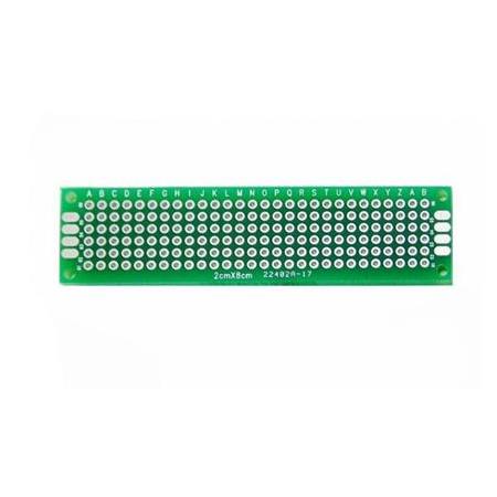 2x8cm Epoxy Çift Taraflı Prototip Delikli Plaket