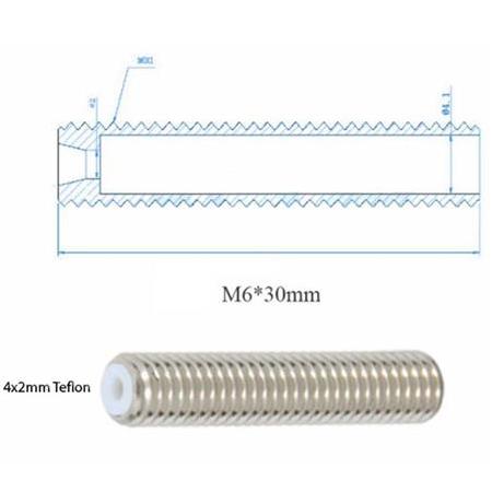 M6x30mm Setli Teflonlu Barrel(4x2 Teflonlu)