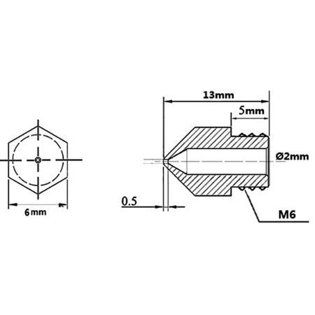 0.6 mk8 pirinç nozzle