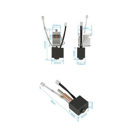 Anycubic Kobra 3 Full Hotend Seti Soğutucu Gövde Dahil(Sertleştirilmiş Çelik Nozzle)