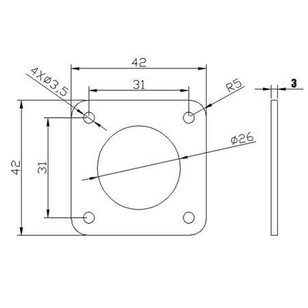 Nema 17 Mantar Titreşim Takozu(3mm)