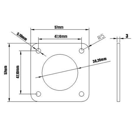 Nema 23 Mantar Titreşim Takozu(3mm)