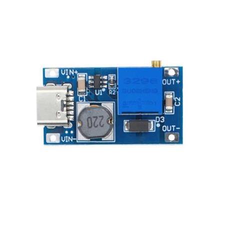MT3608 2A Dc-Dc Voltaj Yükseltici Güç Modülü Type-C Soketli