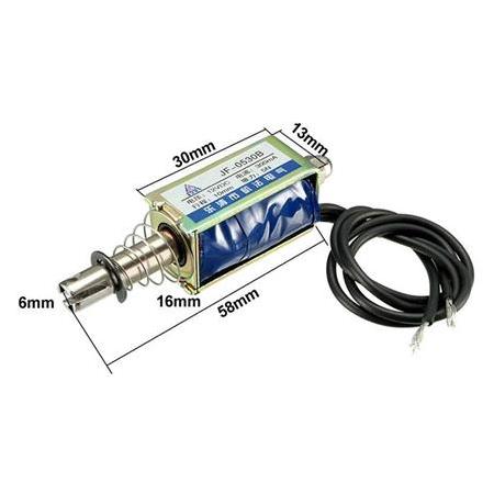 24V DC İtme-Çekme Selenoidi-5 Newton-10mm Stroke