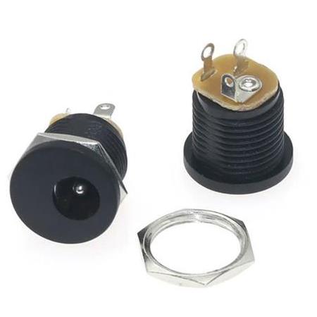 DC Erkek Şase Konnektör-5.5x2.1mm Somunlu-DC022