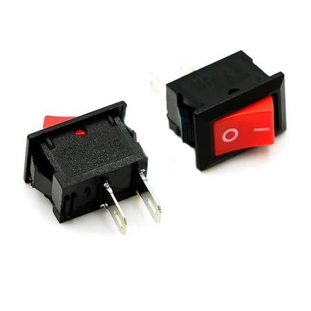 KCD1-11 On Off Işıksız Mini Anahtar Kırmızı(2 Pinli)