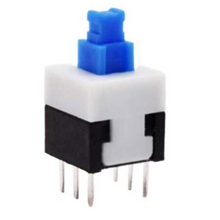 IC-197 6 Pinli Kalıcı Push Buton Kare Yaylı 7x7mm