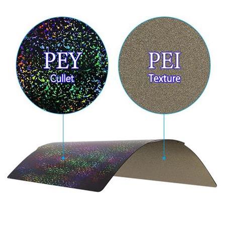 Bambu Lab X1 P1P A1 Çift Taraflı Cullet Pey-Pütürlü Pei Yay Çeliği Tabla-257x257mm