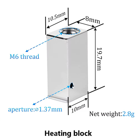 Anycubic Kobra 2 Yükseltilmiş Hotend Alüminyum Kare Blok