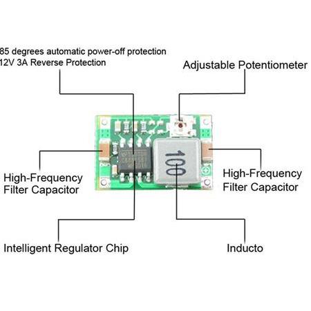 2A Mini Ayarlanabilir DC-DC Voltaj Düşürücü(4,75-23V Girşi-1.0-17V Çıkış)