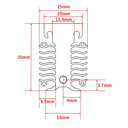 Creality Ender 3 V3 KE-V3 SE Uyumlu Soğutucu Alüminyum Radyatör-Gümüş