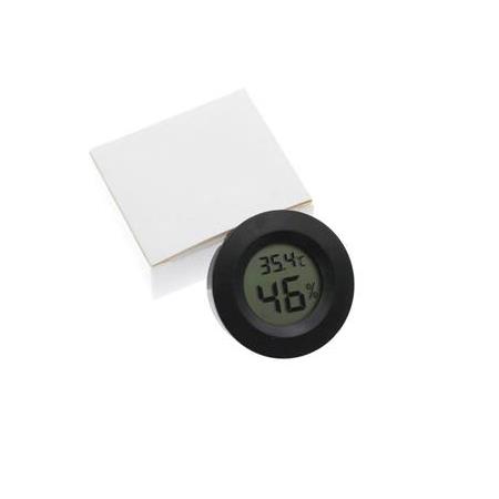 Dijital Lcd Ekran Yuvarlak Termometre Siyah Renk(Probsuz)