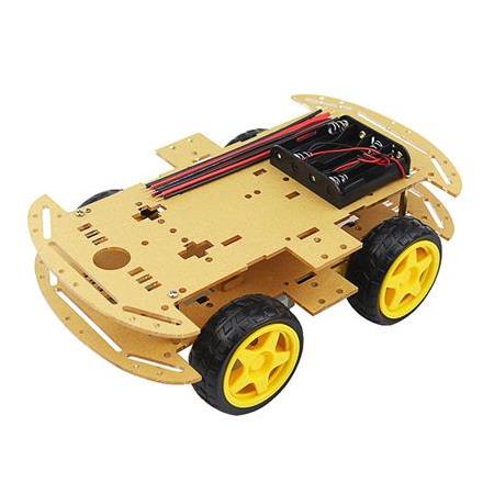 4WD Çok Amaçlı Şeffaf Mobil Tekerlekli Araba Kiti-Şeffaf-Arduino Uyumlu