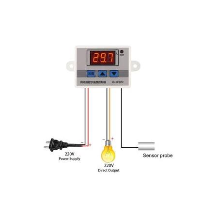 XH-W3002 220V AC Dijital Termostat 1500W